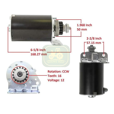12V 16Teeth CCW AM122337 AM37352 มอเตอร์เริ่มต้นสําหรับจอห์น ดีร์