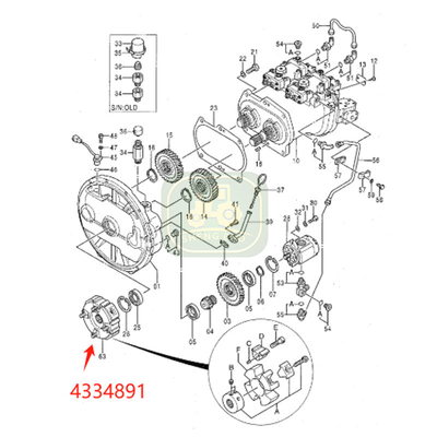 ส่วนใหญ่ของปั๊มไฮดรอลิก 4334891 4654760 การเชื่อมต่อสําหรับ JD Excavator
