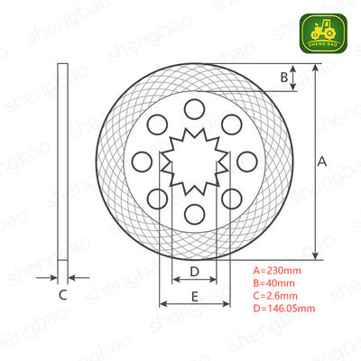 อะไหล่พวงมาลัยและเบรก E6NN2N315AA จานเบรกสำหรับรถแทรกเตอร์