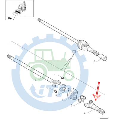 84316955  Loader Parts 580SN WT 590SN ครึ่งเพลา