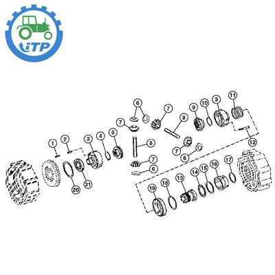 T163374 Backhoe 310 เครื่องซักผ้าแบบ Differential Thrust สำหรับ