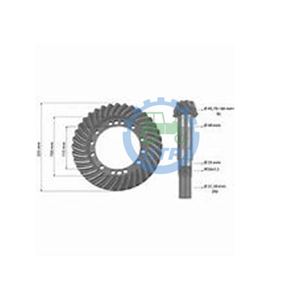 3427358M91 8/31 Bevel Gear Shaft Crown Wheel &amp; Pinion สำหรับ