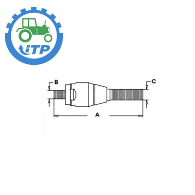CAR49001  ชิ้นส่วนรถแทรกเตอร์ Ball Joint RH 2.77KG