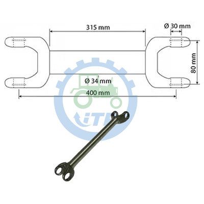 ชิ้นส่วนเคส MX135 ครึ่งเพลา 340440A1