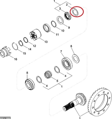 Shengbao K261065  Backhoe Loader Parts IH 580 480F เครื่องซักผ้า